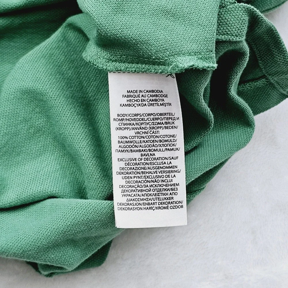Polo‎ Ralph Lauren Polo Shirt Mens 3XB Green Blue Pony Logo Cotton Pique Preppy